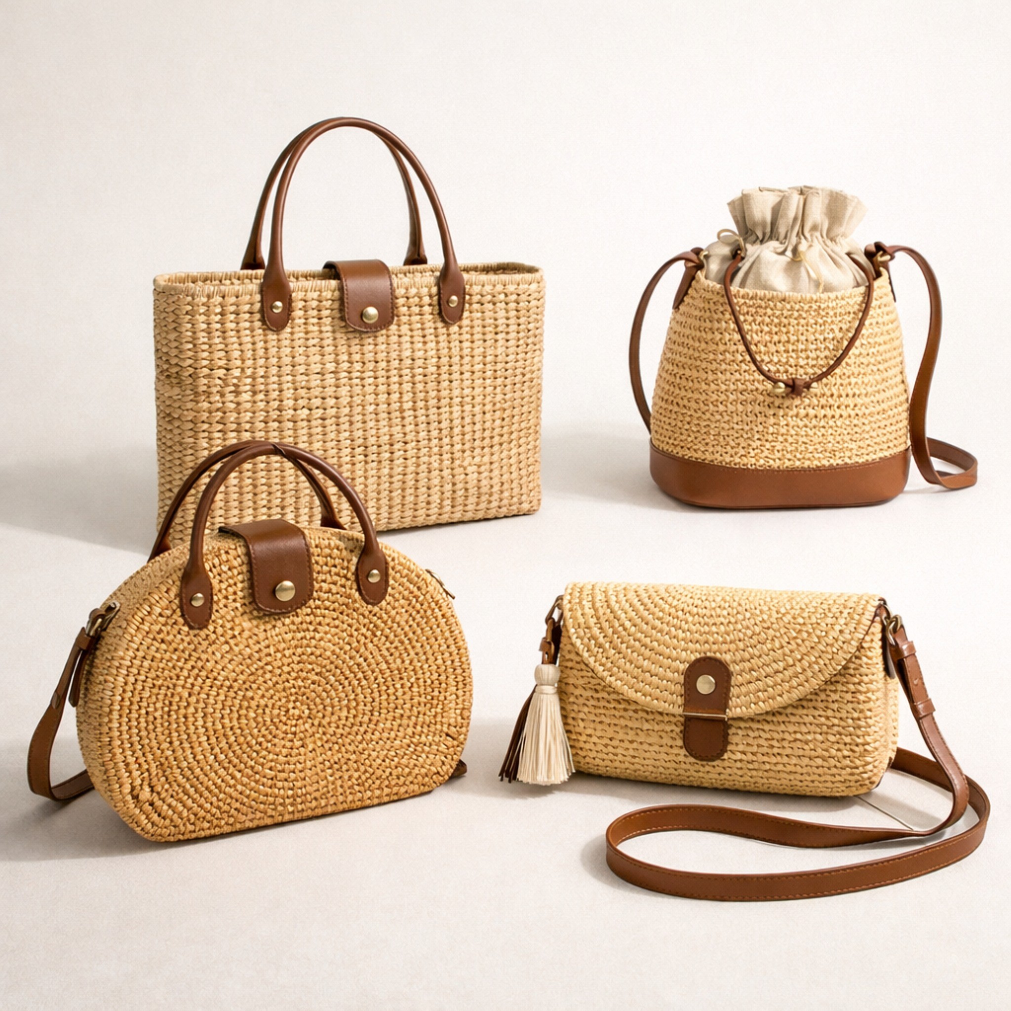 Handwoven Rattan Handbag Natural Fashion for Sustainable Lifestyle