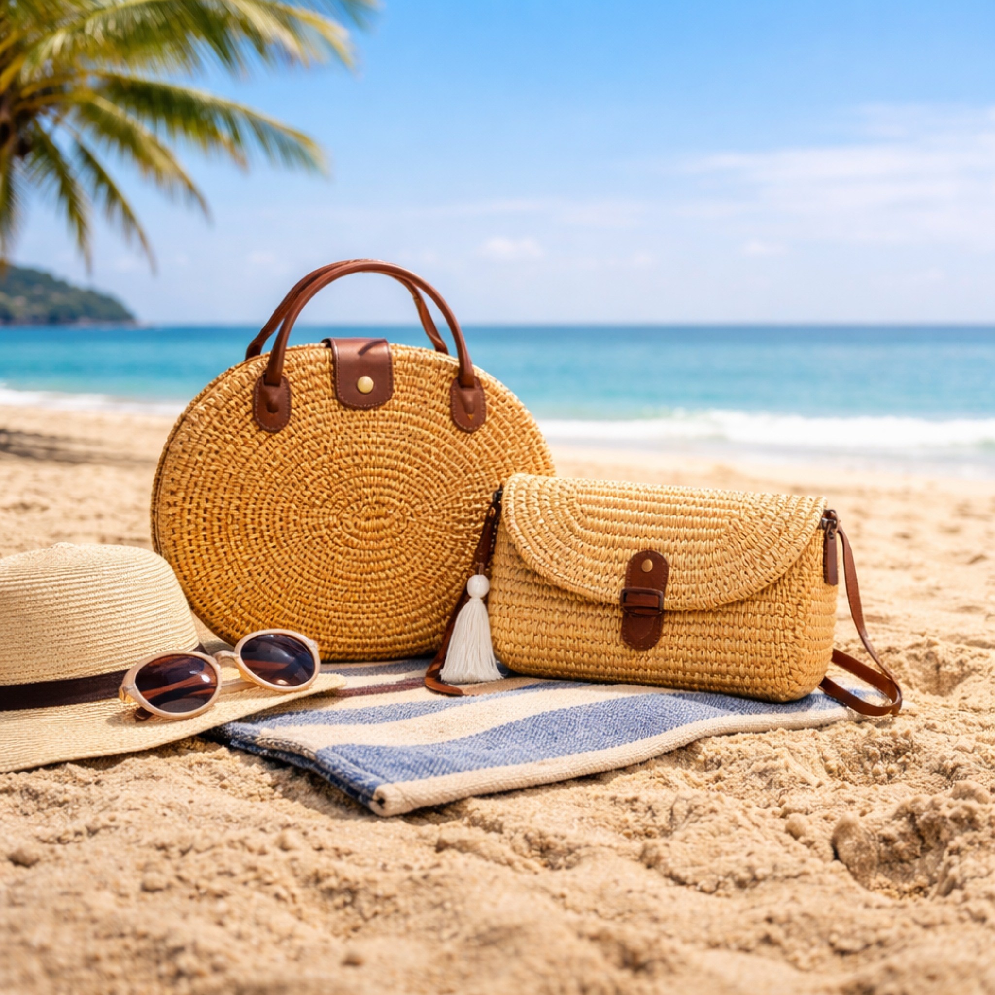 Handwoven Rattan Handbag Natural Fashion for Sustainable Lifestyle