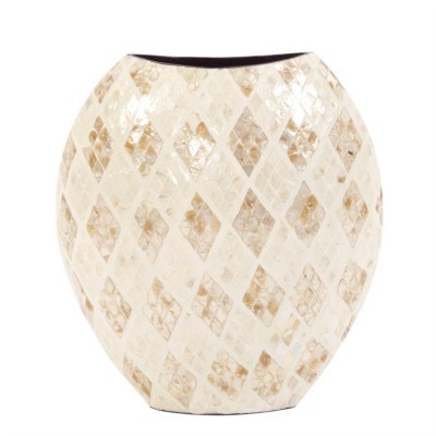Mother of Pearl Inlay Flower Vase Elegant Handcrafted Art for Luxury Interiors