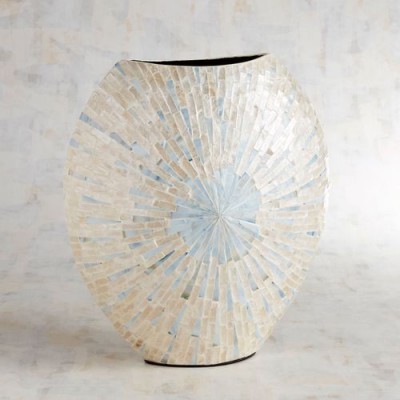 Mother of Pearl Inlay Flower Vase Elegant Handcrafted Art for Luxury Interiors
